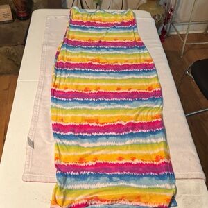 Love Yellow, Blue, Green Tie-Dye Maxi Dress